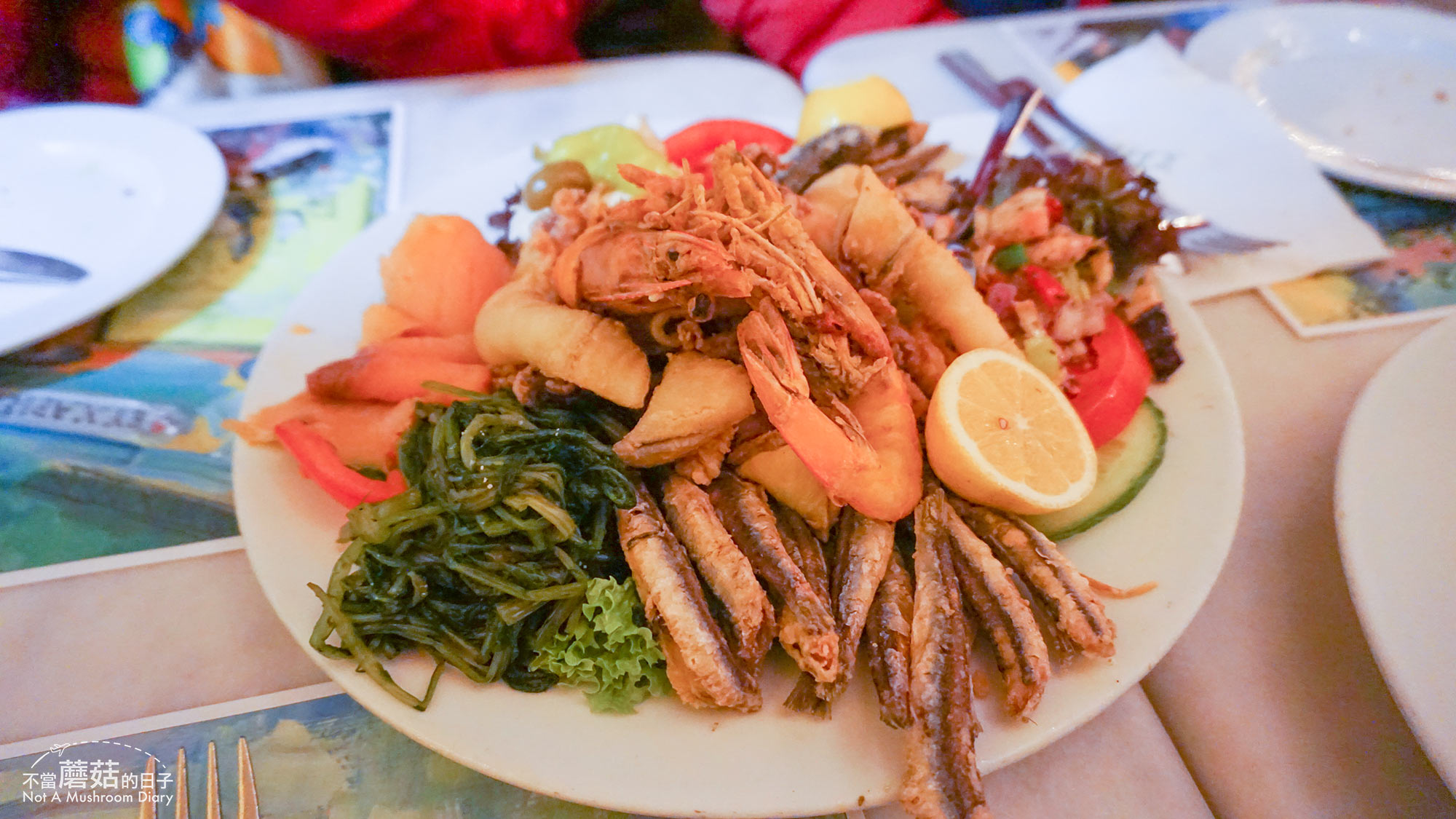 希臘 必吃 餐廳 美食 鑲飯 海鮮盤 Efcharis